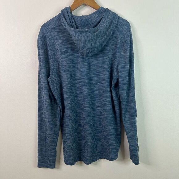 Lululemon Heather Blue Long Sleeve Pulse Slub Pullover Hoodie Men's Size Large - Picture 6 of 11